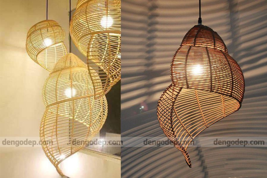 Đèn mây thả trần hình ốc sên