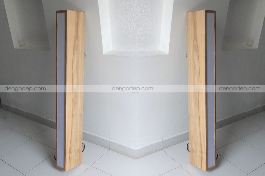 Đèn thả trần hình hộp chữ nhật gỗ sồi cao 20