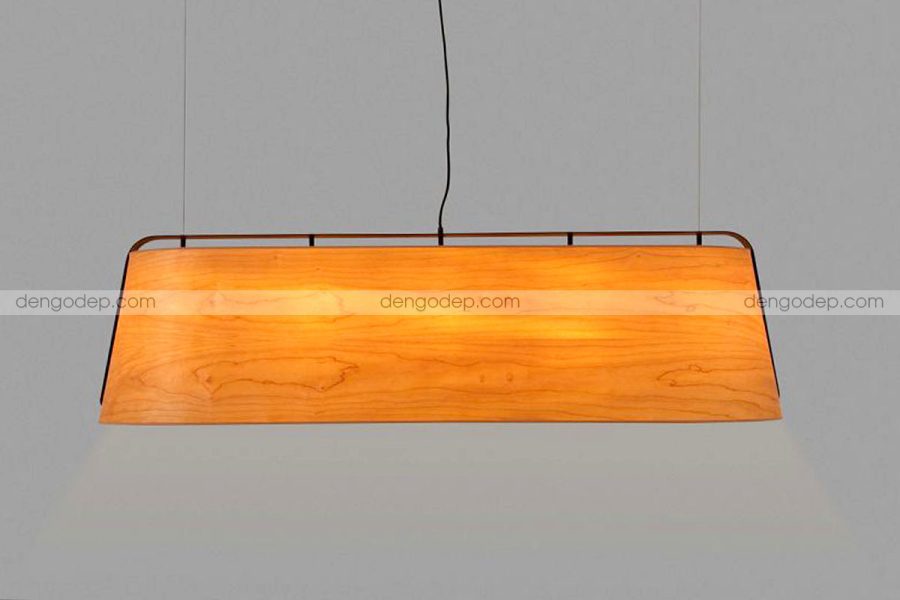 Đèn thả trần thuyền gỗ veneer