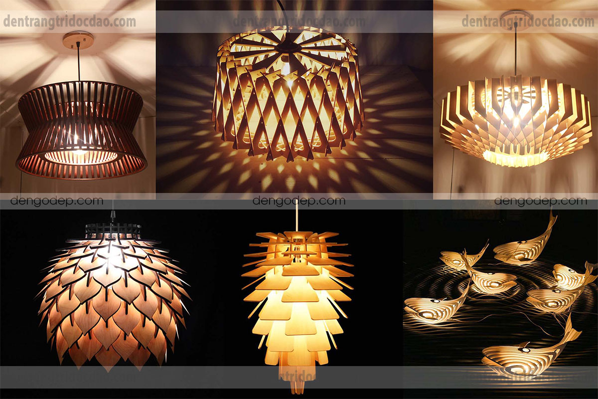 Đèn gỗ thả trần chất lượng cao và hiệu ứng đẹp - hình 2