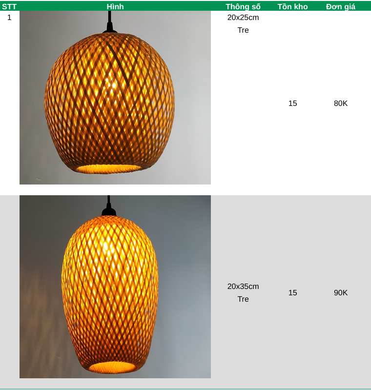 Thanh lý giảm giá xả kho đèn mây tre trang trí - hình 7
